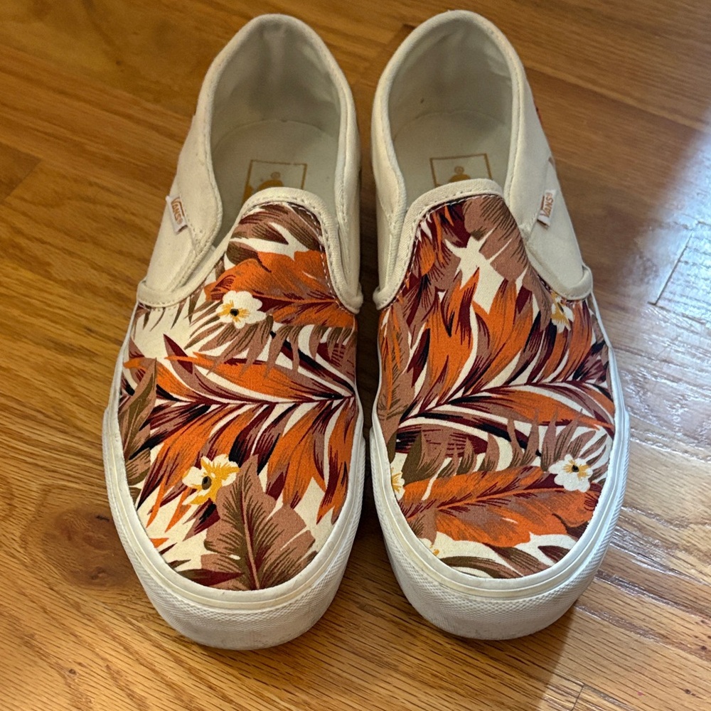 Vans Fall High Top Floral Slip-On Sneakers
